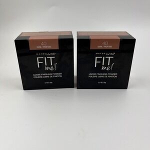 Maybelline Fit Me Loose Finishing Powder 40 Dark New Lot of 2
